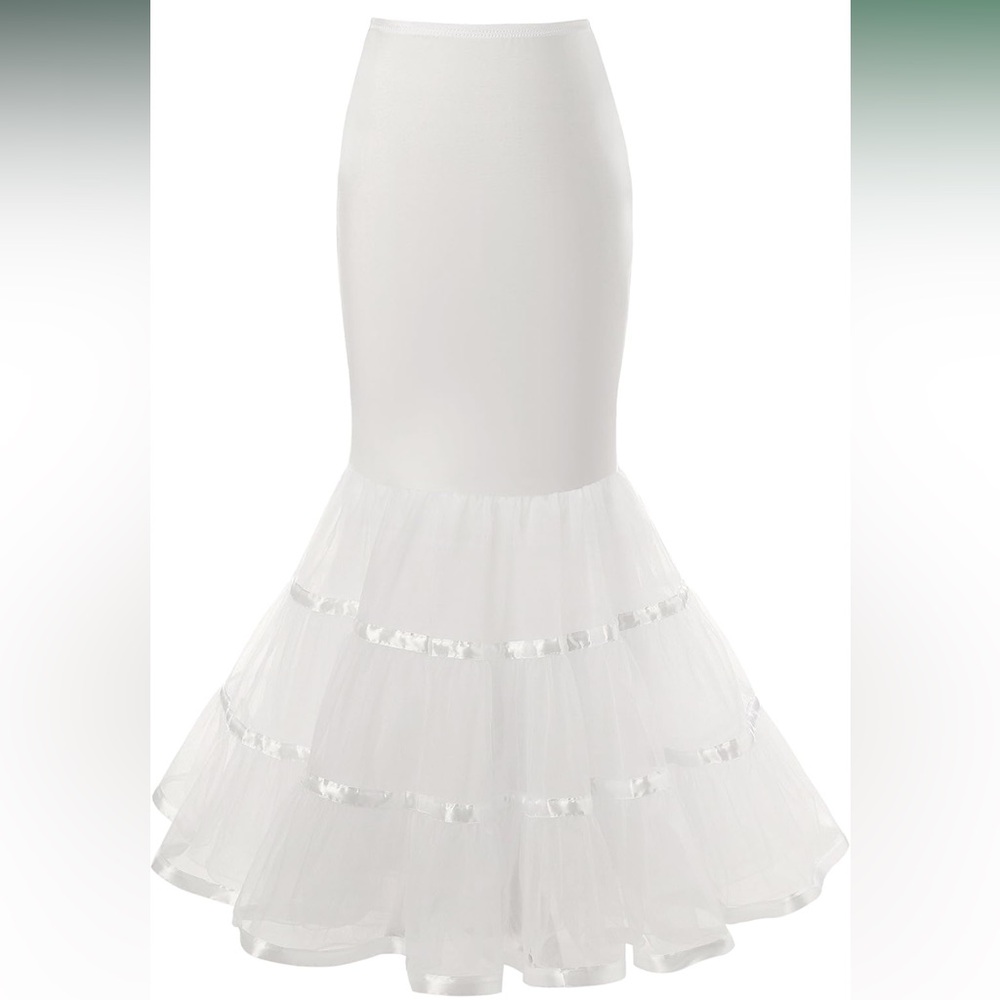 Womens 3 Layers Floor Length Trumpet Mermaid Wedding Dress Petticoat